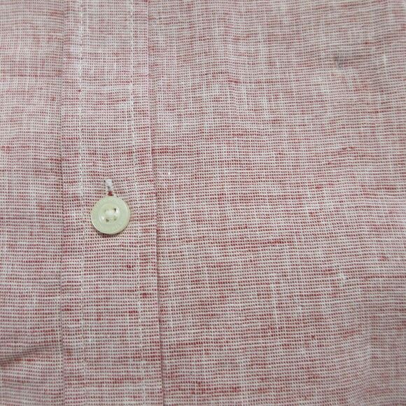 WEATHERPROOF VINTAGE Linen Blend Short Sleeve Shirt Mens XL Red Button Down NWT - Picture 2 of 7